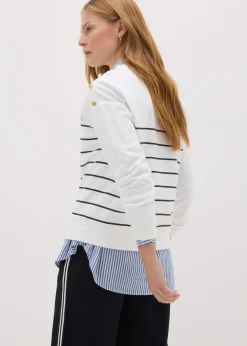 Ecru Breton Stripe Sweatshirt