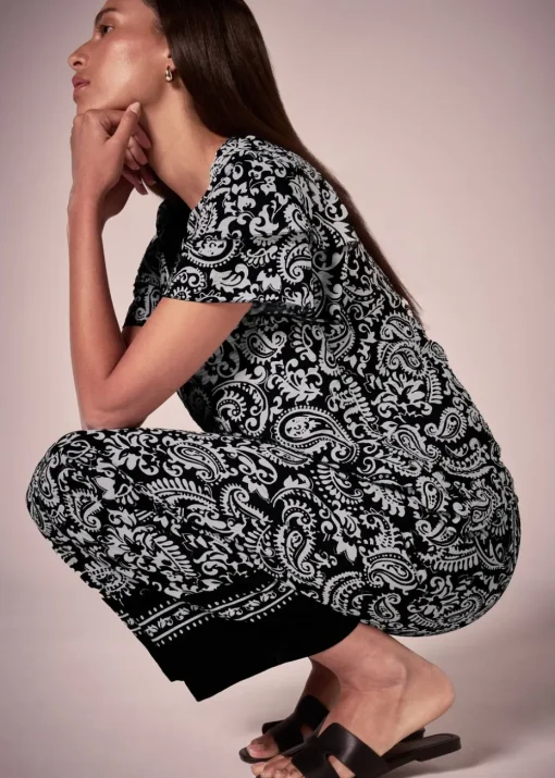 Et Vous Black Paisley Co Ord Trousers