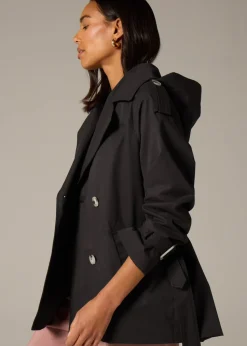 Et Vous Black Short Trench Coat