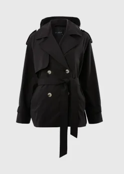 Et Vous Black Short Trench Coat