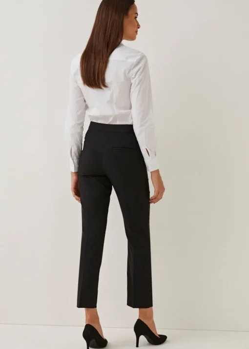 Et Vous Black Straight Fit Trousers (Long Length)