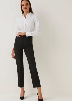 Et Vous Black Straight Fit Trousers (Long Length)