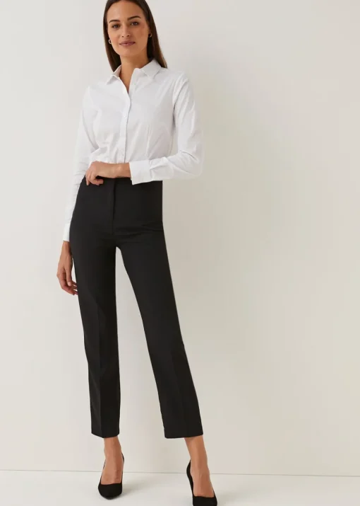 Et Vous Black Straight Fit Trousers (Long Length)