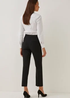 Et Vous Black Straight Fit Trousers (Long Length)