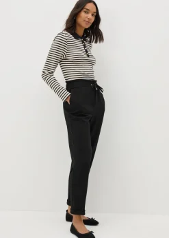 Et Vous Black Tapered Ponte Trousers