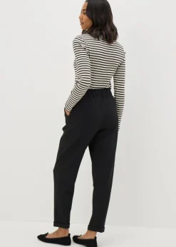 Et Vous Black Tapered Ponte Trousers