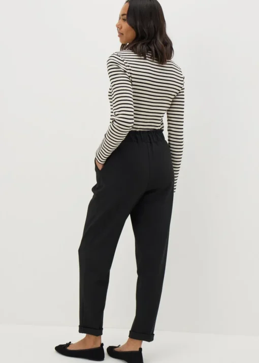 Et Vous Black Tapered Ponte Trousers