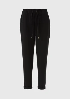 Et Vous Black Tapered Ponte Trousers