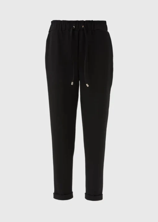 Et Vous Black Tapered Ponte Trousers