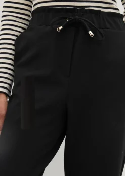 Et Vous Black Tapered Ponte Trousers