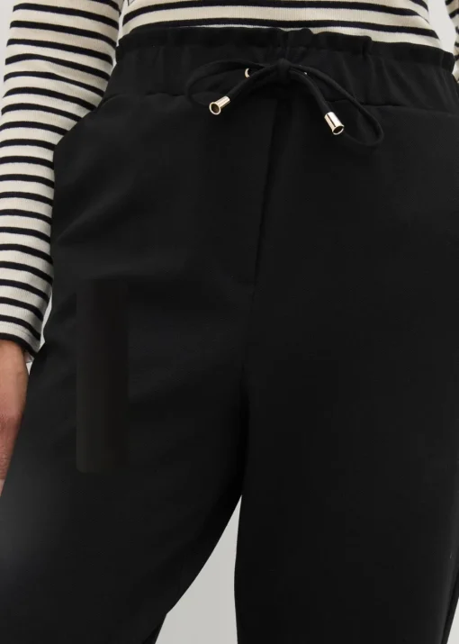 Et Vous Black Tapered Ponte Trousers