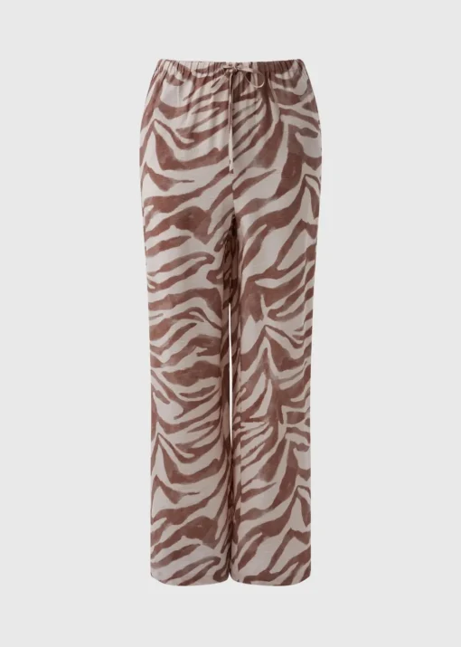 Et Vous Brown Zebra Wide Leg Co-Ord Trousers