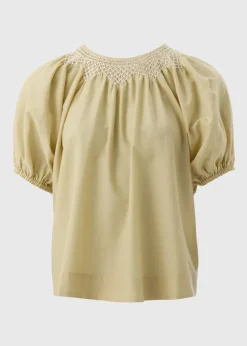 Et Vous Lime Embroidered Blouse