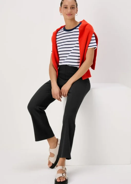Et Vous Navy Rib Trousers