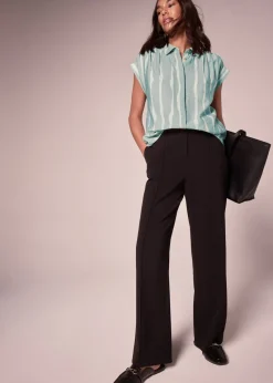 Et Vous Sage Stripe Blouse