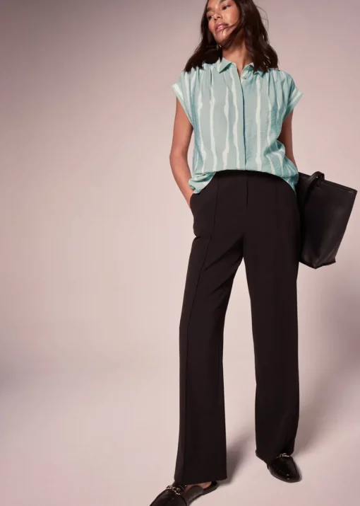 Et Vous Sage Stripe Blouse