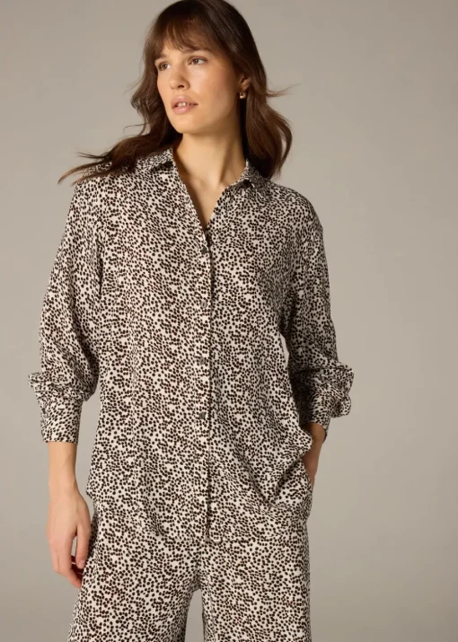 Et Vous Stone Animal Spot Co Ord Shirt