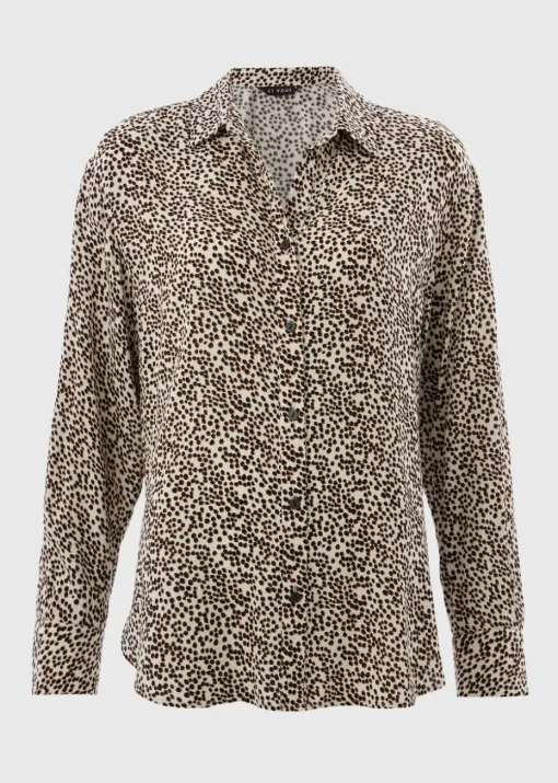 Et Vous Stone Animal Spot Co Ord Shirt
