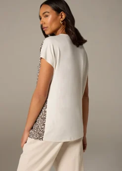 Et Vous Stone Animal Spot Front Jersey Back T-Shirt