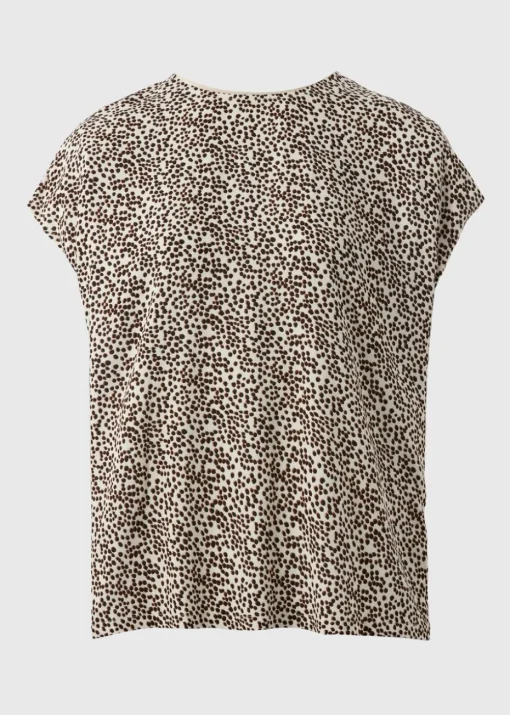 Et Vous Stone Animal Spot Front Jersey Back T-Shirt