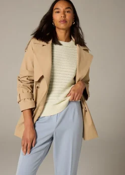 Et Vous Stone Pointelle Short Sleeve Jumper