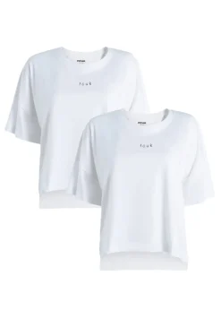 French Connection White 2-Pack Cotton Printed Short Sleeve T-Shirts