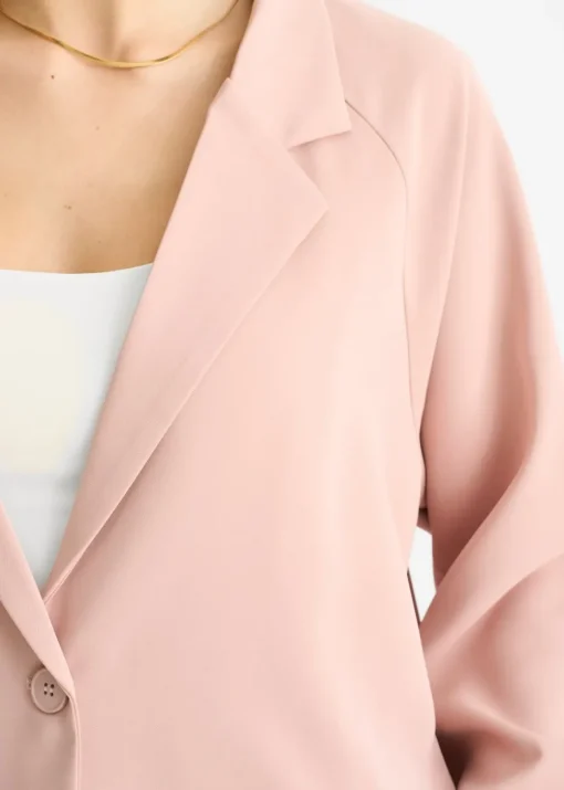 Gini London Blush Oversized Tailored Blazer