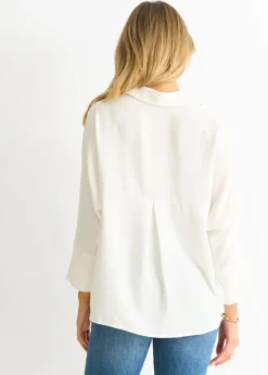 Gini London White Kimono Oversized Blouse