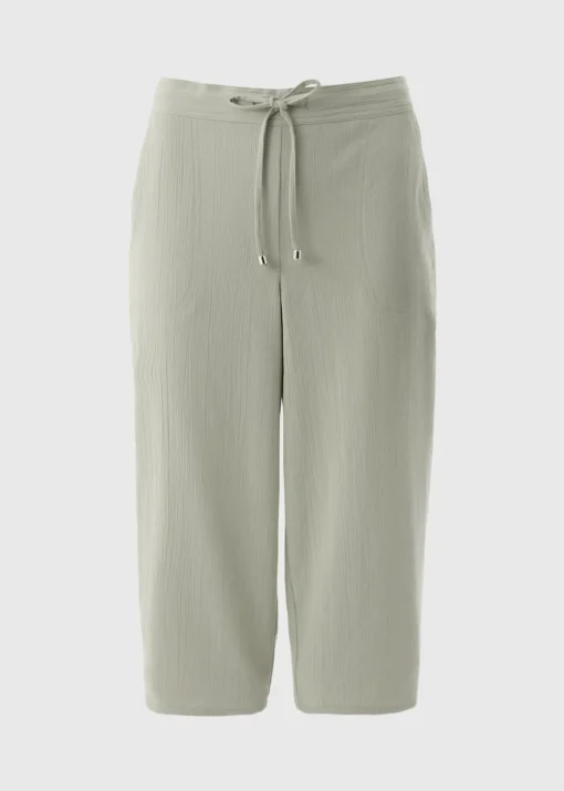 Green Clipper Cropped Trousers