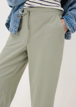 Green Clipper Cropped Trousers