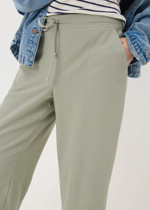 Green Clipper Cropped Trousers