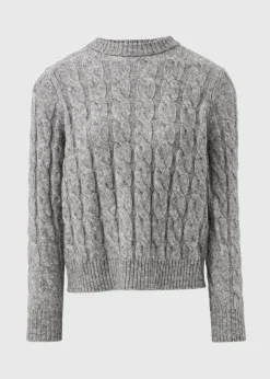 Grey Cable Knit Jumper