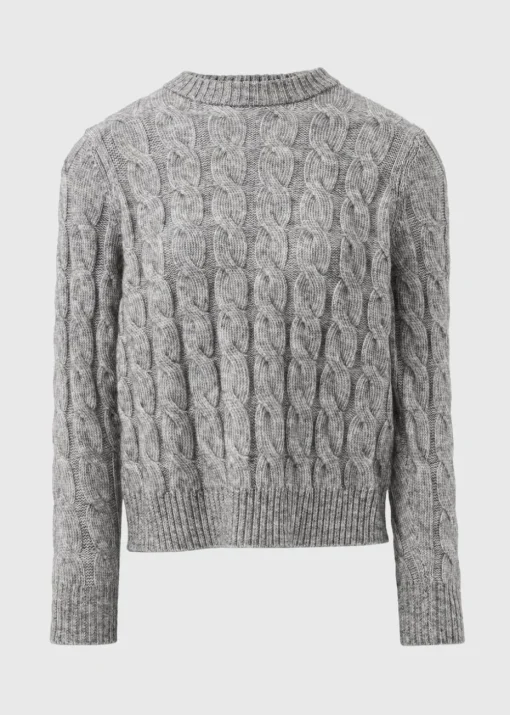 Grey Cable Knit Jumper