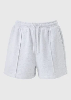 Grey Pintuck Jersey Co Ord Shorts