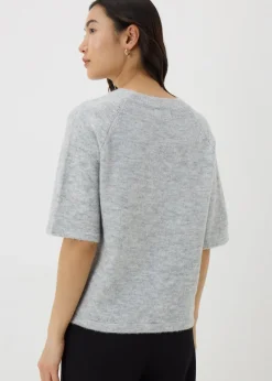 Grey Short Sleeve Jumper