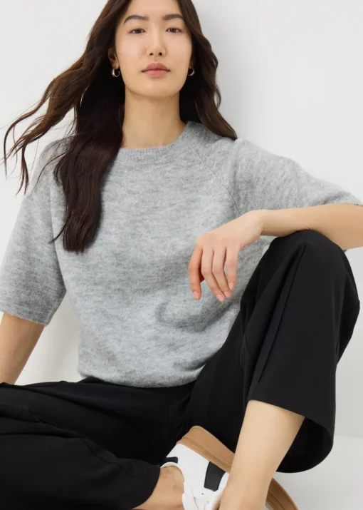 Grey Short Sleeve Jumper