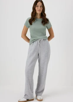 Grey Wide Leg Jogging Bottoms