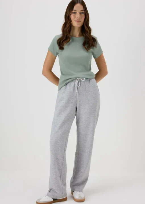 Grey Wide Leg Jogging Bottoms