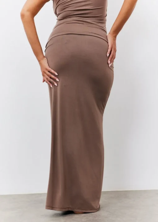 In The Style Brown Maxi Skirt
