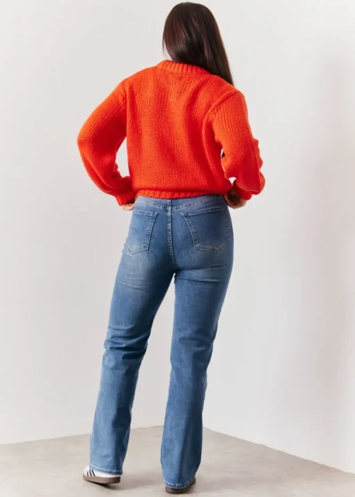 In The Style Red Chunky Knit Jumper