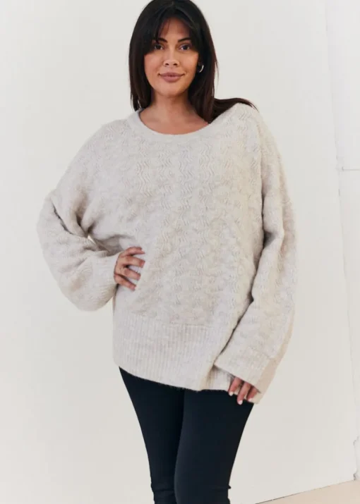 In The Style Stacey Solomon Oatmeal Knitted Jumper