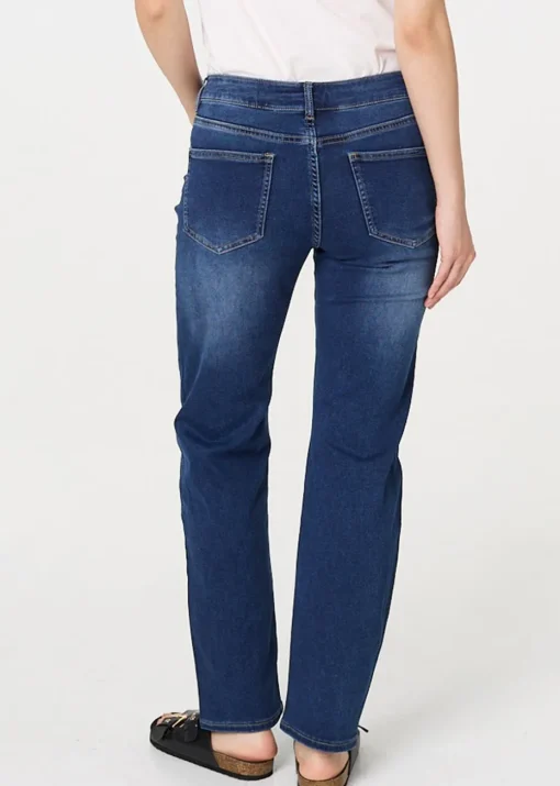 Izabel London Denim Denim Straight Fit High Waist Jeans