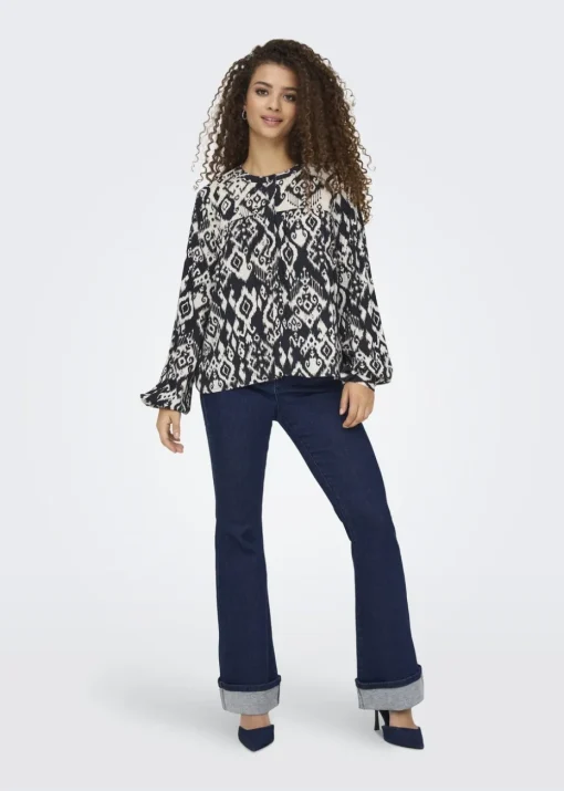JDY Black Tiger Blouse