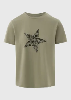 Khaki Star Print T-Shirt