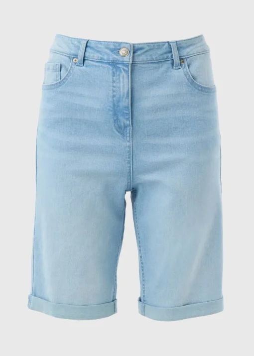 Lightwash Knee Length Shorts