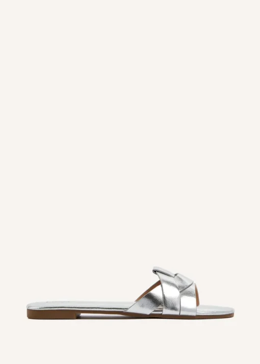 Linzi Fletcher Silver Faux Leather Slider