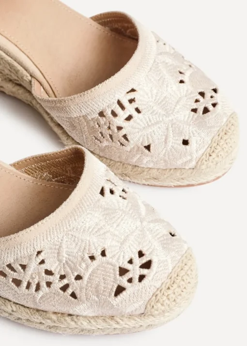 Linzi Kayla Beige Closed Toe Wedge