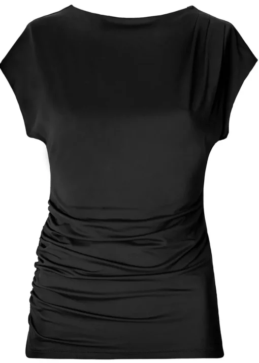 Little Mistress Black Ruched Top by Vicky Pattison