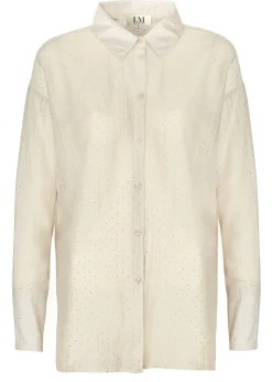 Little Mistress Cream Gem Chiffon Shirt by Vicky Pattison