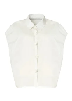Little Mistress White Poplin Cotton Shirt by Vicky Pattison